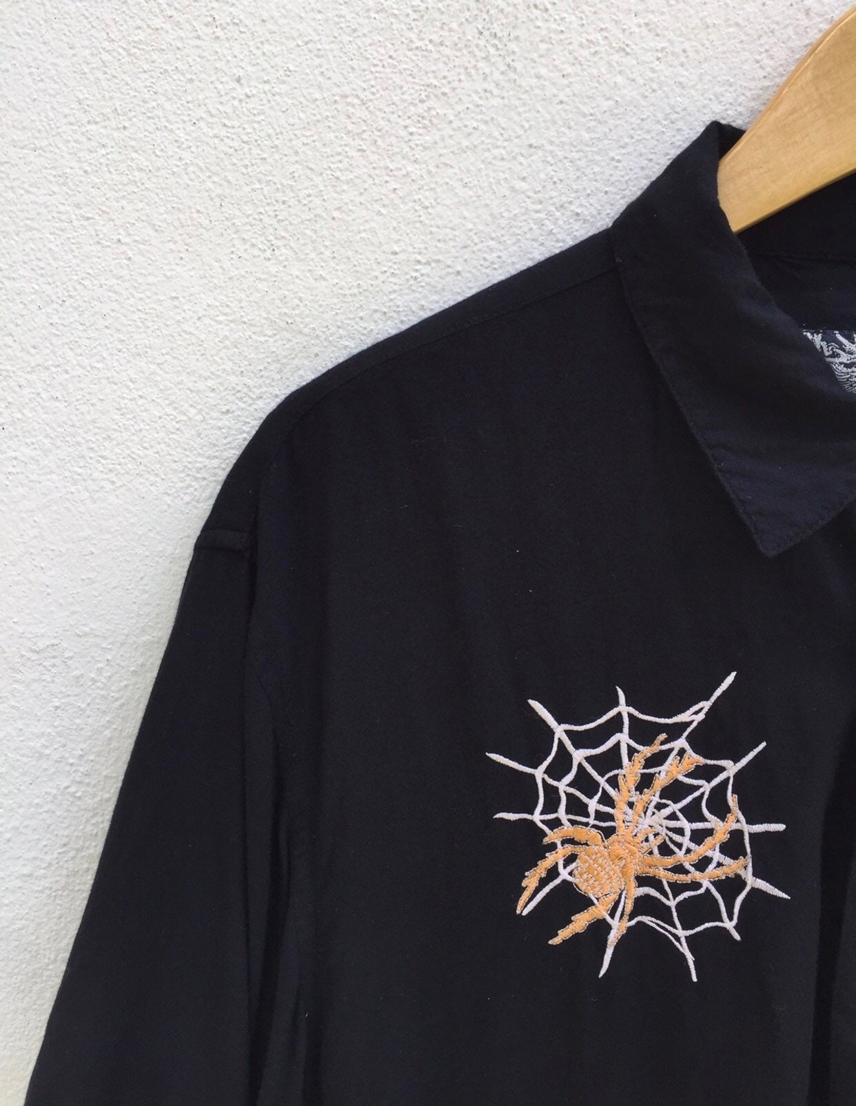 MEGA VERKOOP 30% Vintage Sukajan Hawaiian Shirt Schedel Snake Spider Aloha Bloemen Borduurwerk Shirt Zeldzaam Kleding Herenkleding Overhemden & T-shirts Oxfords & Buttondowns 