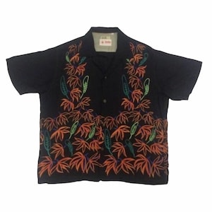 Vintage Keoni of Hawaii Hawaiian Aloha Toyo Ent Men Rayon Sun Surf Shirt Rare
