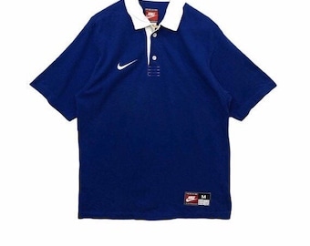 Vintage Y2K Nike O2 England Rugby Jersey Black Polo Rugby