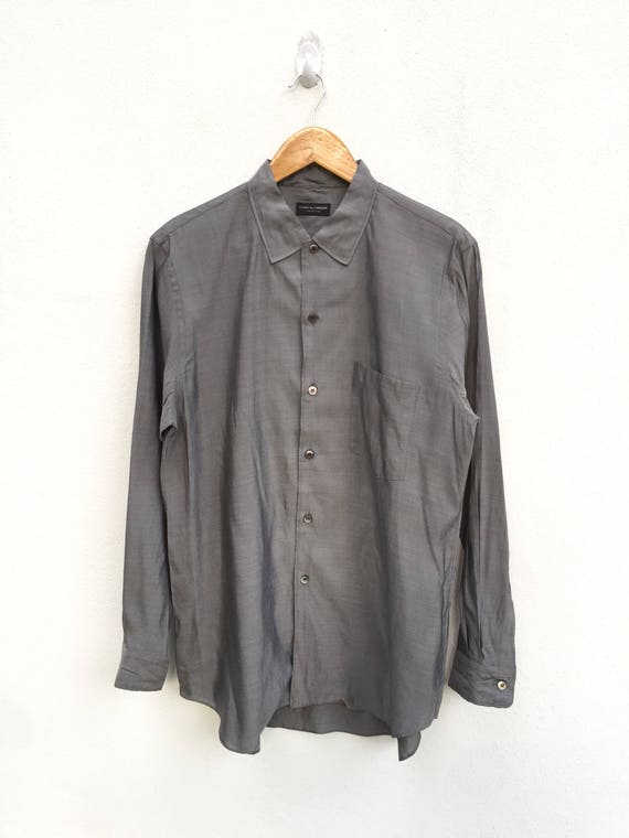 cdg button down shirt