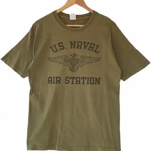Vintage Buzz Rickson US Naval Air Station Made In Usa T Shirt Rare