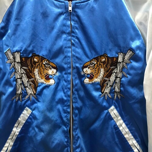 MEGA SALE 30% Vintage Sukajan Tiger Hoshihime Yokosuka Sukajan shops Japan Embroidery Souvenirs Jacket Rare