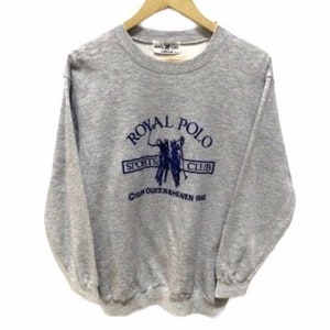 Royal Polo Vintage Polo Horseman Equestrian Sport Spell Out Sweatshirt Rare