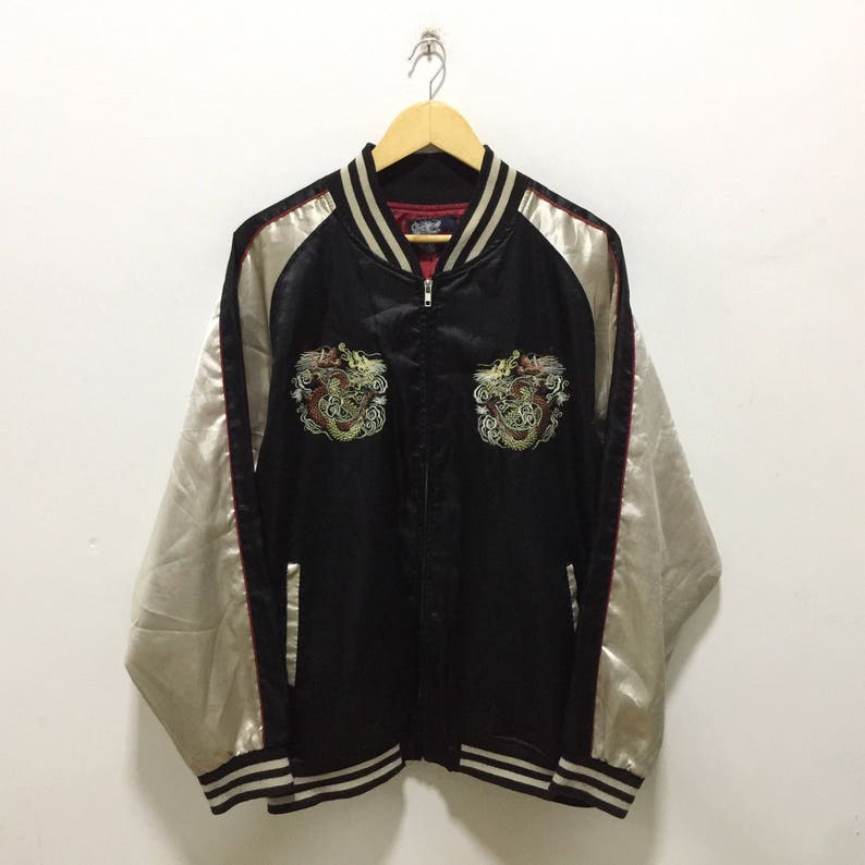 50/% MEGA SALE Sukajan Jacket Vintage Sukajan Japan Dragon Eagle Tiger Sakura Embroidery Souvenirs Jacket Rare