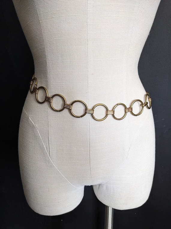 Vintage gold chain belt Gem