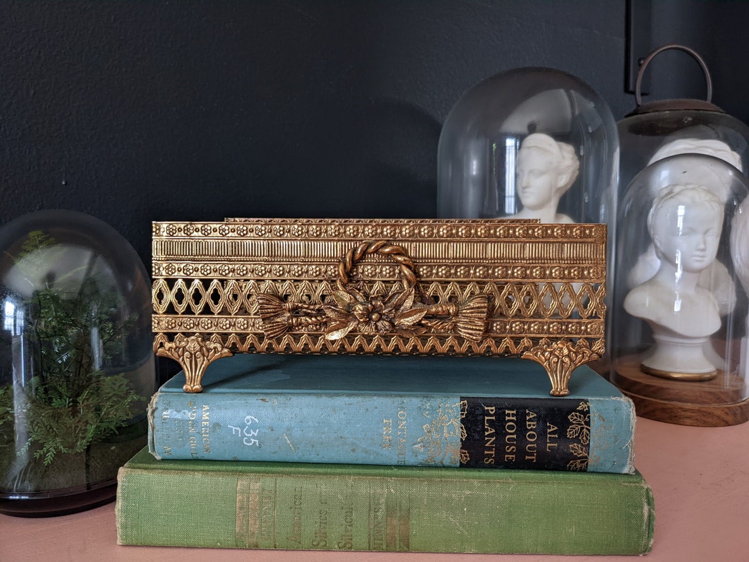 Vintage Brass Napkin Holder / Brass Mail Holder / Mid Century Etsy
