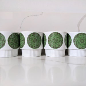 Vintage Japanese Coffee Mugs / Vintage Japanese Tea Mugs / Green Coffee Mug