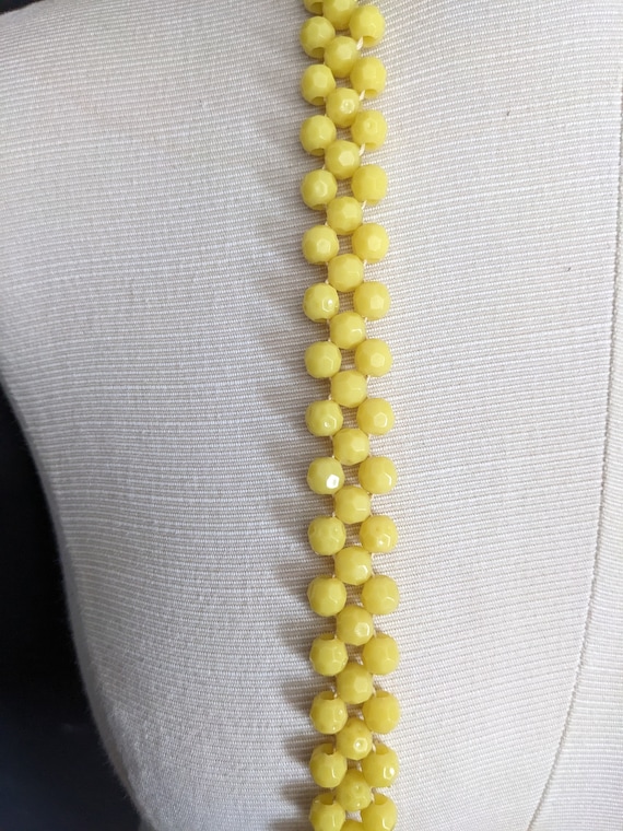 Vintage Beaded Purse / Vintage Plastic Purse / Ye… - image 6