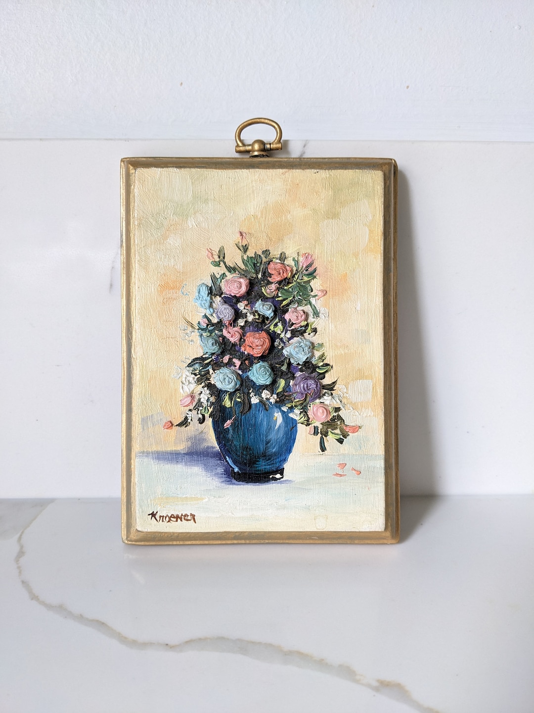 Vintage Flower Painting / Vintage Painting / Vintage Artwork / Gallery