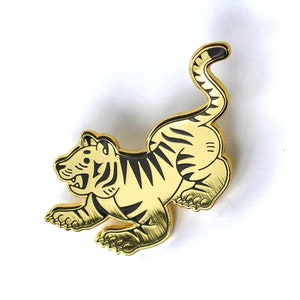 Gold Tiger Hard Enamel Pin - Limited Edition