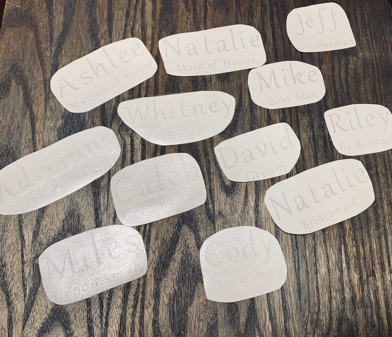 Frosted Glass Name Decal or Sticker Holographic Decal or Etsy