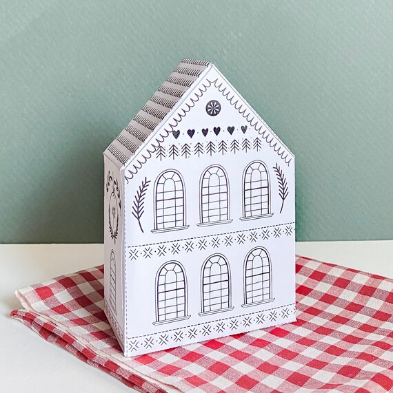 Printable Paper Christmas Cottage Instant Download - Etsy