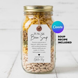 Zelfgemaakte mueslitag, bewerkbare sjabloon, eenvoudig cadeau geven, eenvoudig, vakantietraktatie, mueslirecept inbegrepen, 2 x 3,5 inch, canva, instant download afbeelding 7
