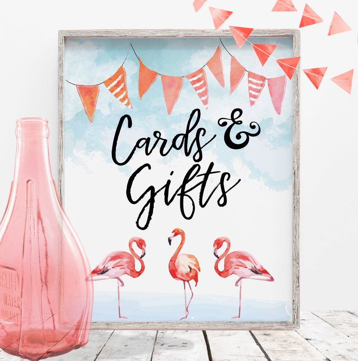 Printable Flamingo Stickers Watercolor Flamingo Instant | Etsy