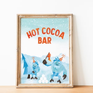 Hot Chocolate Bar Print | YETI to Party Theme | Instant Download | Digital Print | Printable Party Decor | 8x 10 Printable PDF and JPG Print