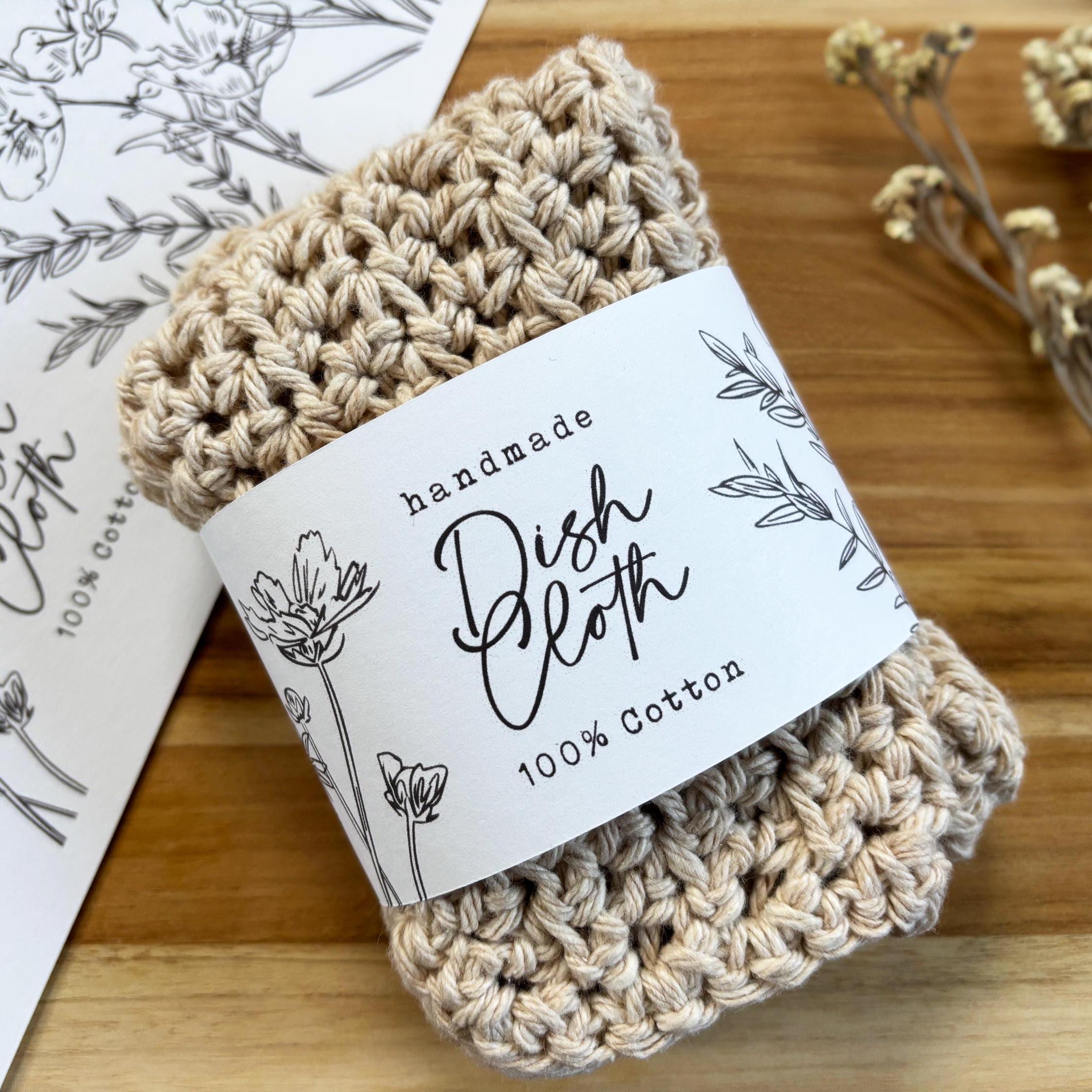 Crochet or Knit Dish Cloth Label, Product Printable, 9