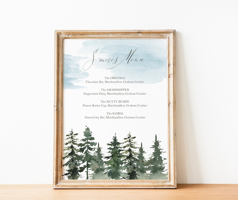 Woods Editable Menu Template Woodland or Experience Occasion Instantaneous Obtain Electronic Print Editable Menu 8x10 Printable PDF and JPG graphic regarding Printable Marshmallow Template identify Woods Editable Menu Template Woodland or Journey Occasion Prompt Down load Electronic Print Editable Menu 8x10 Printable PDF and JPG