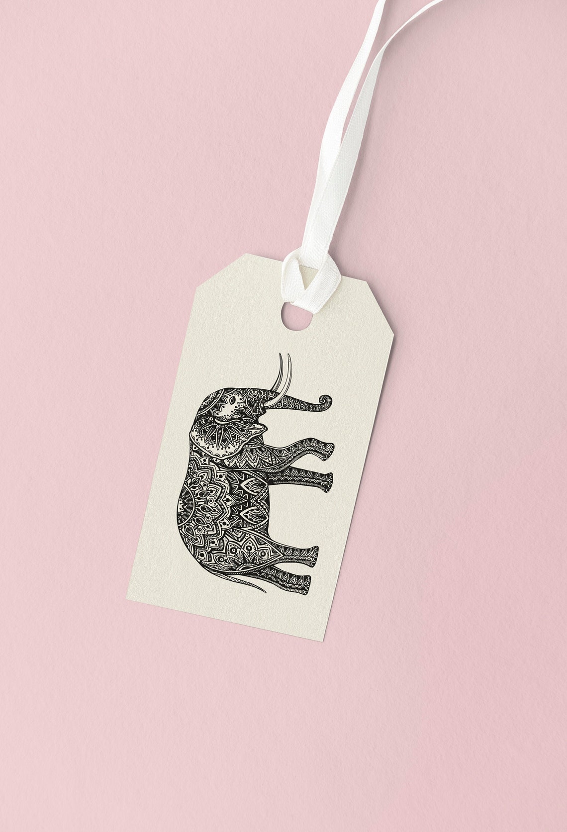 Elephant Tags Indian Elephant Instant Download PDF Etsy