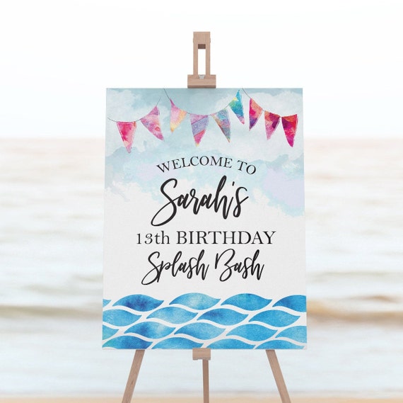 Custom Splish Splash Welcome Print Pool Or Beach Party Etsy 日本