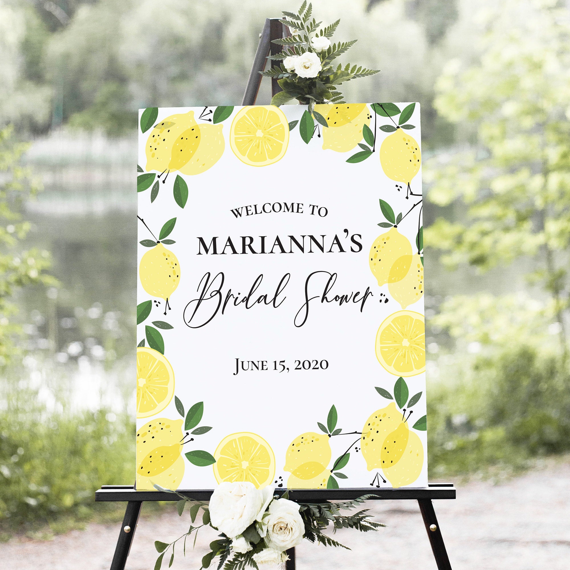 Lemon Printable Paper Banner Editable Banner Template | Etsy