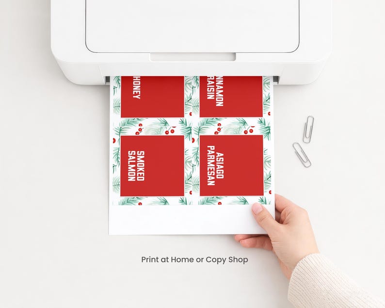 Christmas Bagel Bar Sign and Buffet Labels, Employee Appreciation ...