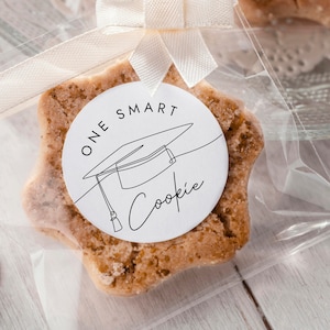 One Smart Cookie Sticker | Cookie Favor Station | High School or College Graduation | Printable Favor Stickers | Instant Download | 2" Round