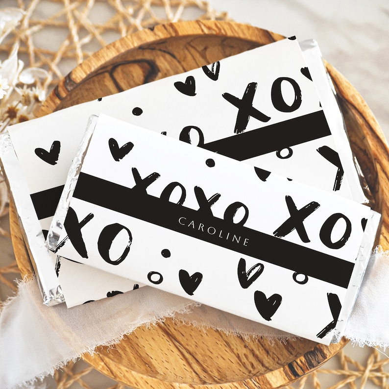 Printable Valentine Chocolate Bar Wrappers Editable Template - Etsy