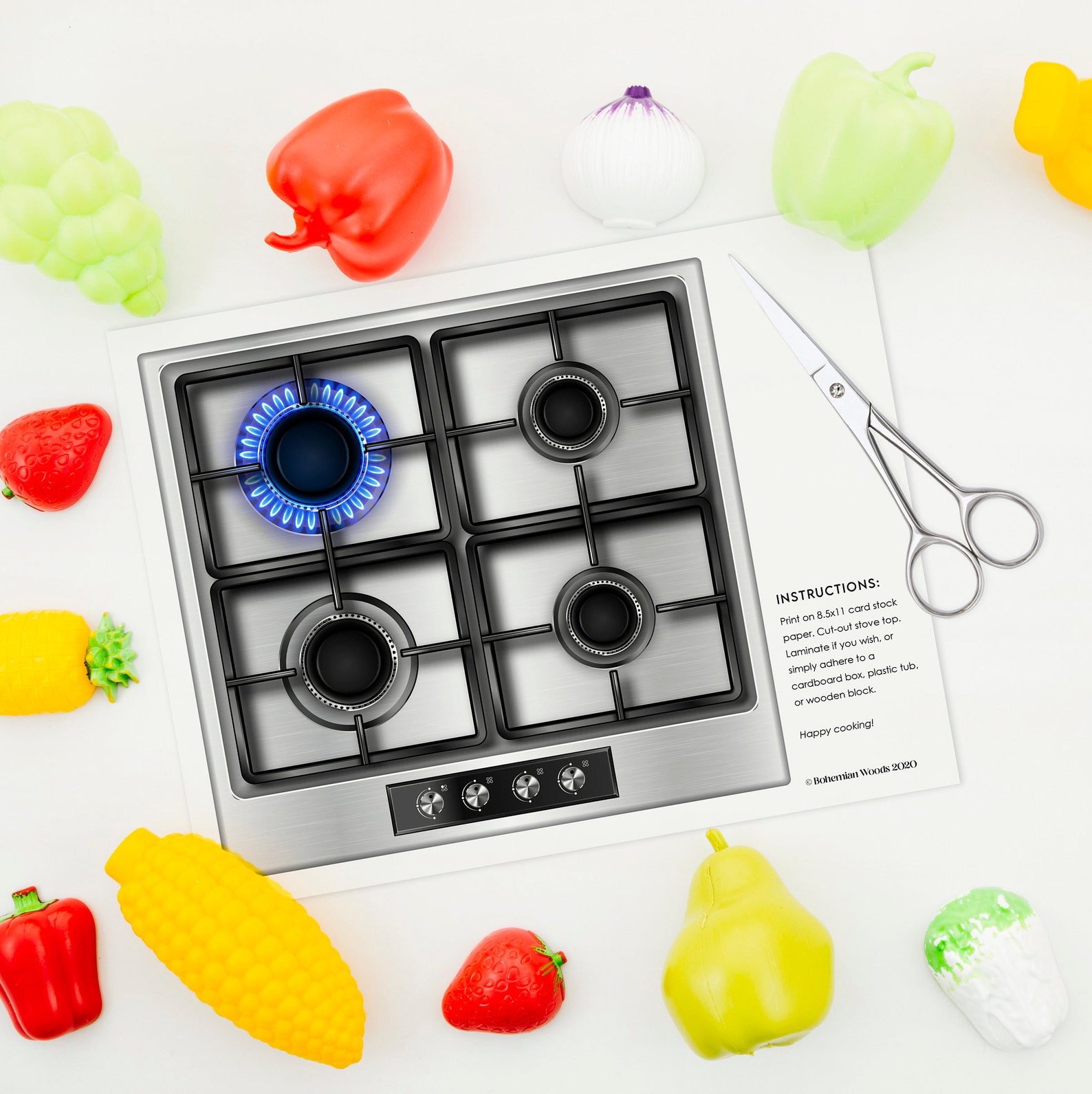 Play Stove Printable DIY Play Kitchen Stove Dramatic Play - Etsy