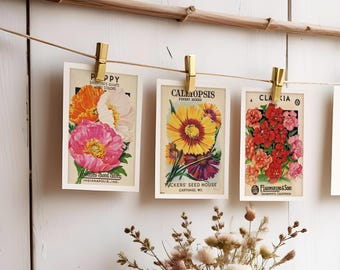 PRINTABLE vintage seed banner, farmers market, flowers, fresh off the market, bridal or baby shower, birthday, decor, instant download, 5x7