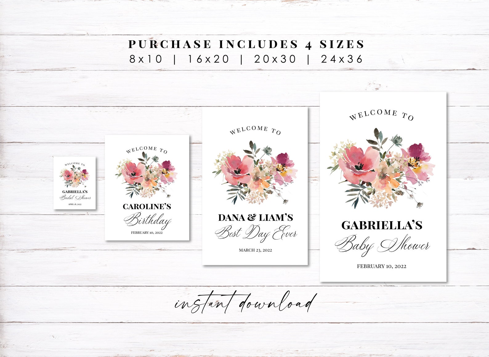 Flower Crown Print DIY Flower Crown Station or Bar Etsy