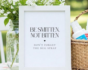 Wedding Bug Spray Sign, Outdoor Reception Printable, 5x7 and 8x10 Non-Editable Download