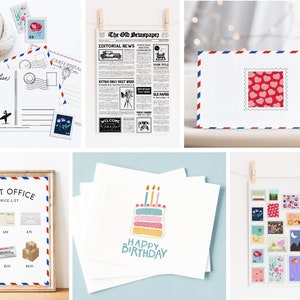 Post Office Printable Kit | Paper Toys | Dramatic Play | Children's Paper Crafts | Download, Print + Assemble | Instant Download