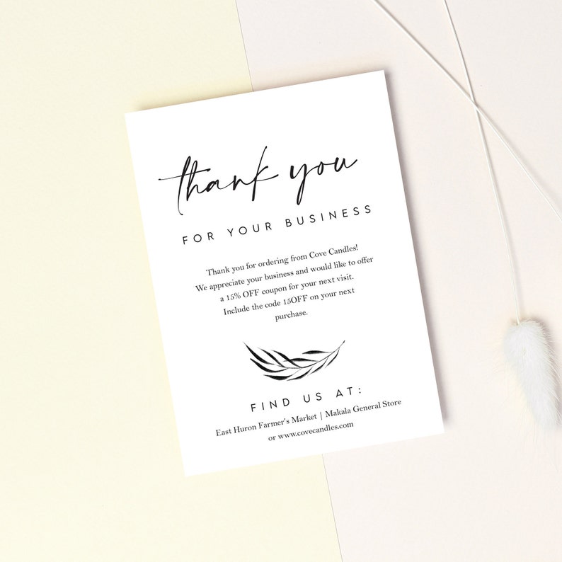 Thank You Note Card Template