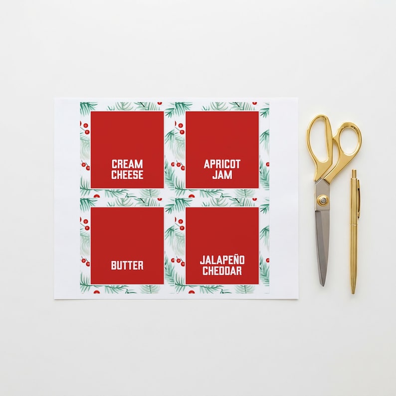 Christmas Bagel Bar Sign and Buffet Labels, Employee Appreciation ...