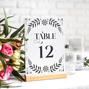 Fiesta Folk Wedding Table Numbers | Editable Table Number Template | Wedding Signs | Boho | Instant Download | 4x6 and 5x7 Included