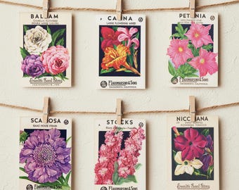 PRINTABLE vintage seed banner, farmers market, flowers, fresh off the market, bridal or baby shower, birthday, decor, instant download, 5x7