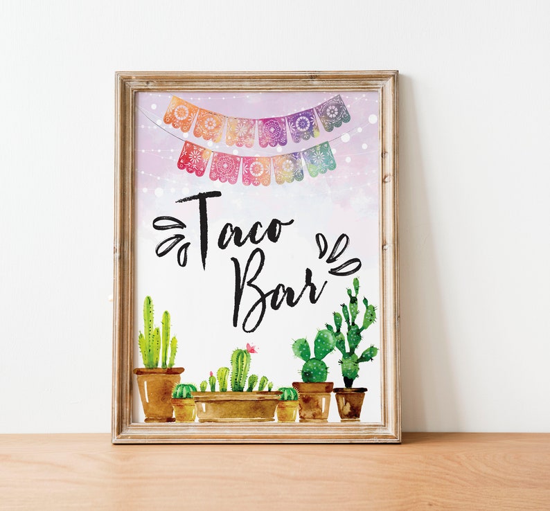 Printable Fiesta Theme Recipe Card Fiesta Theme Bridal Shower Cactus Recipe Card Instant Download PDF 5x3.5 image 10