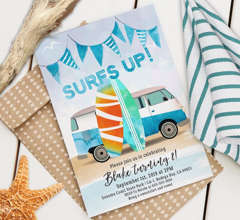 Surfing Thank You Card Printable Thank You Instant Download Thank You Card Matching Thank You Card Surfboard Thank You Card