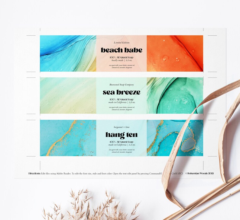 editable template 9x2 soap labels instant download pdf soap labels soap packaging printable editable soap wrap template labels paper party supplies lifepharmafze com