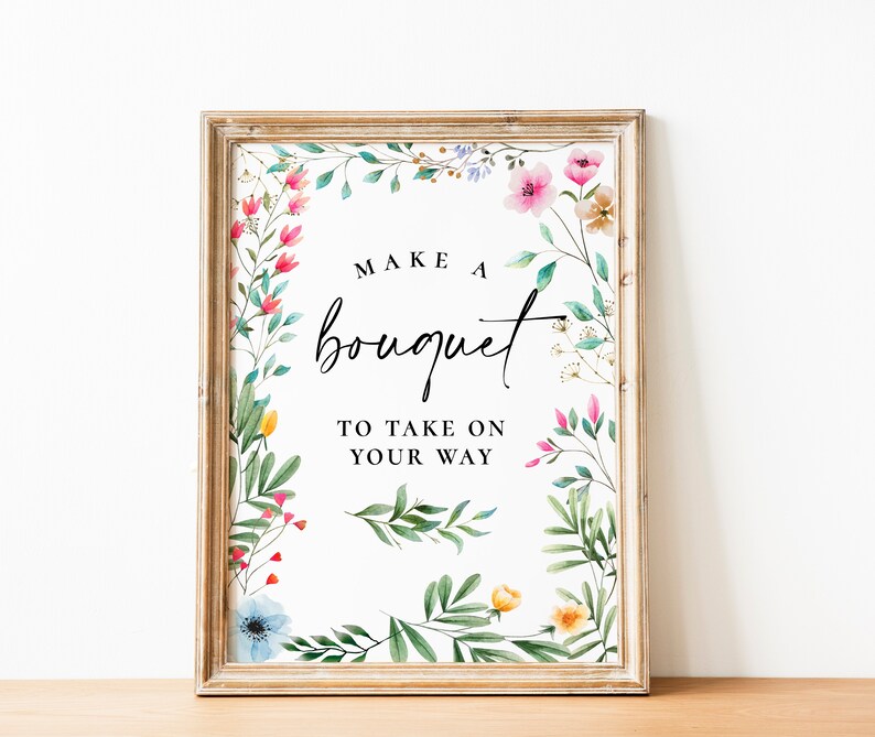 Flower Crown Print DIY Flower Crown Station or Bar Etsy