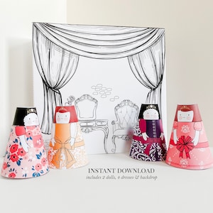 Printable Princess Paper Doll Kit: Palace Backdrop (Instant Download)