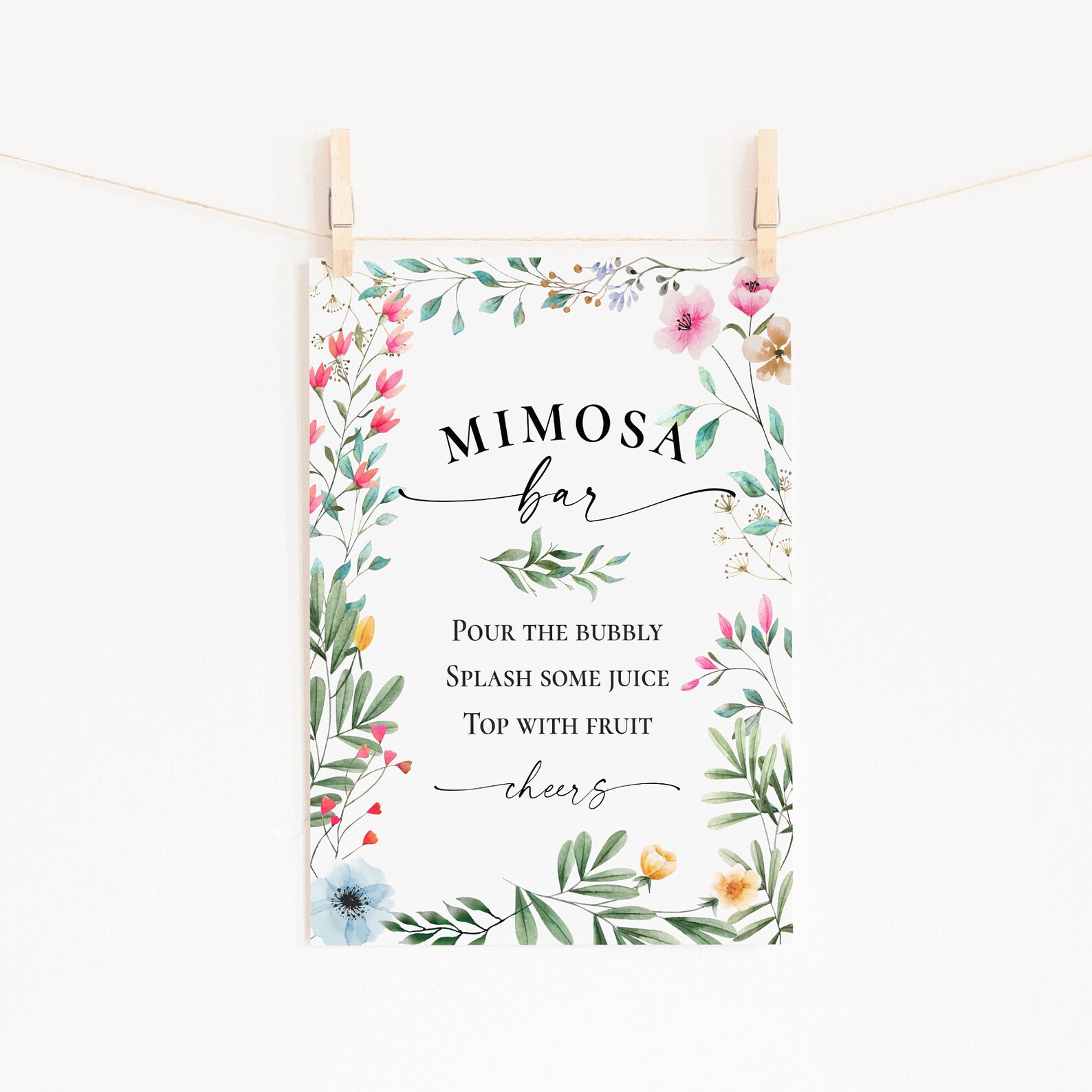 Flower Crown Print DIY Flower Crown Station or Bar Etsy