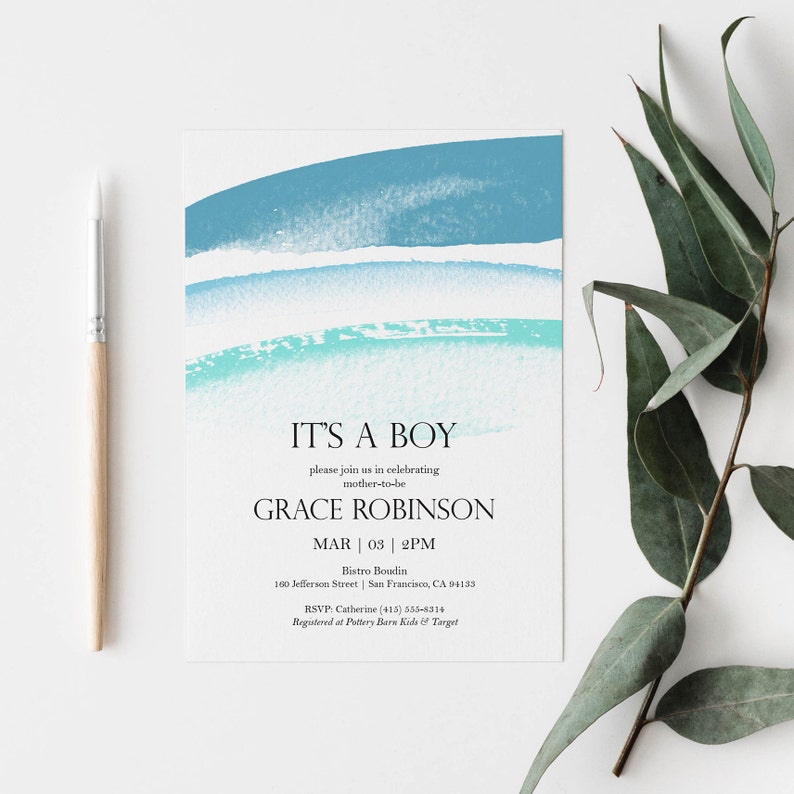 Modern Baby Shower Invitation Editable Baby Shower Etsy Modern Baby Shower Invitation Editable Baby Shower Etsy