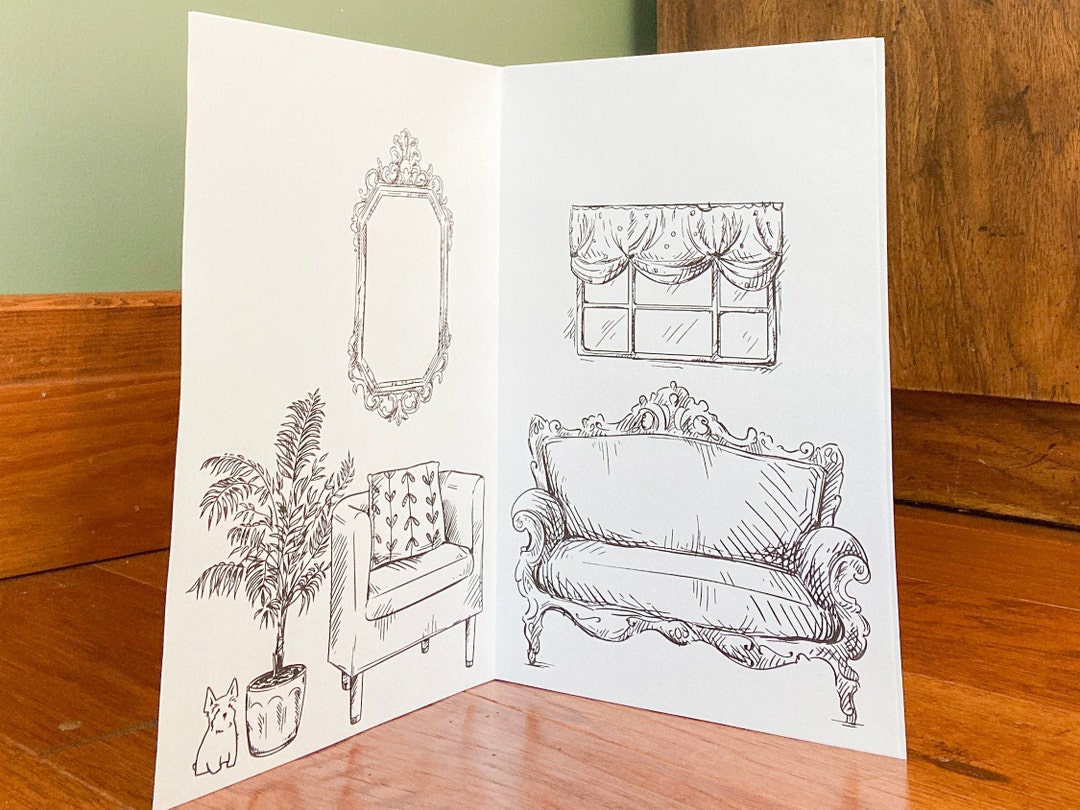 Printable Travel Dollhouse, Coloring Page, Easy Children's Activity ...