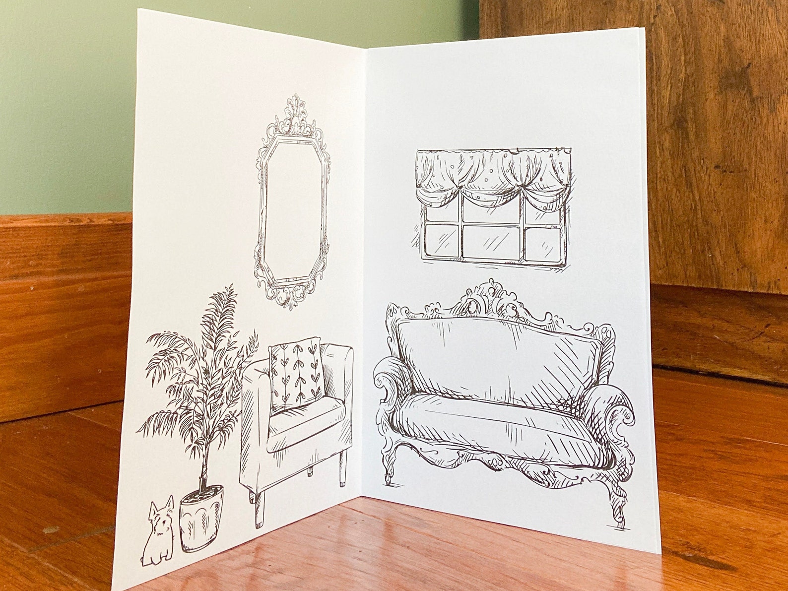 Printable Travel Dollhouse Coloring Page Easy Children's - Etsy