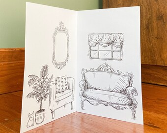 Printable Travel Dollhouse: Coloring Paper Toy (Instant Download)