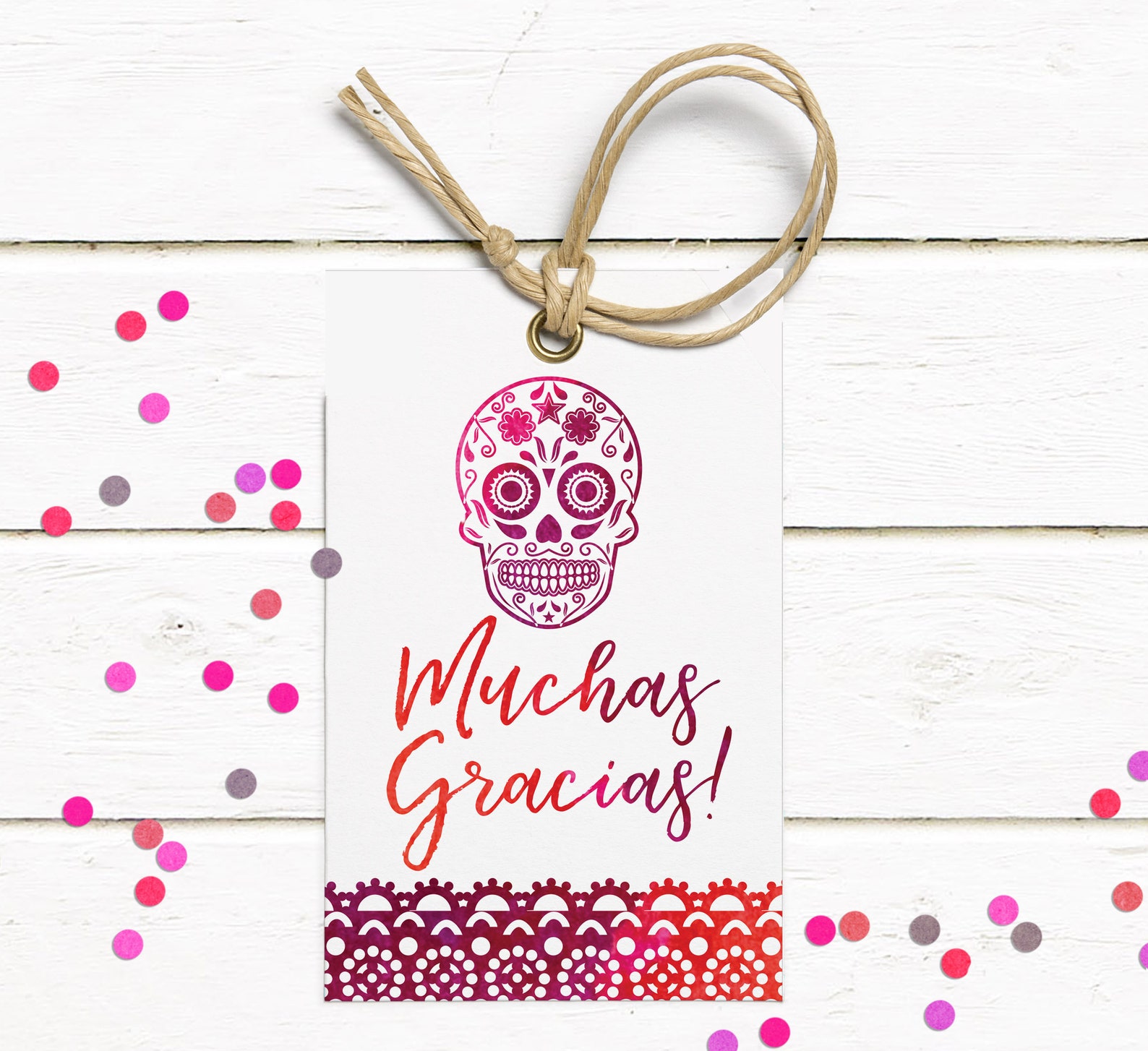 Printable Thank You Tags Muchas Gracias Instant Download | Etsy