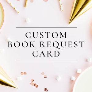 Carte de demande de livre personnalisée / Livre pour bébé, intercalaires pour baby showers et arrosoirs