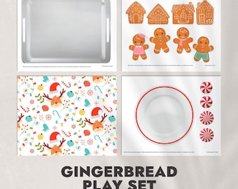 Gingerbread Cookie Play Set: Christmas Dramatic Play (Instant Download)
