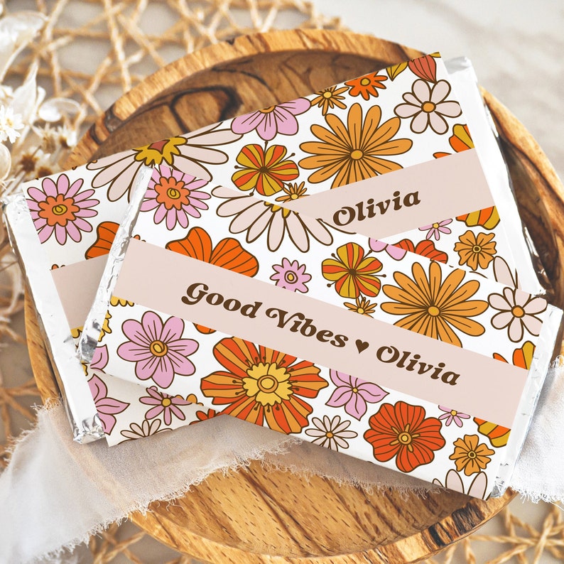 Printable Retro Valentine Chocolate Bar Wrappers Editable - Etsy